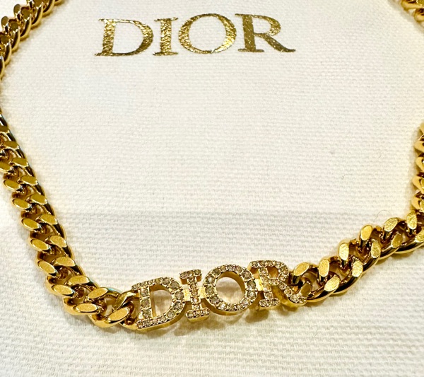 Dior Dio(r)evolution Choker In Gold-Finish Metal And White Crystals