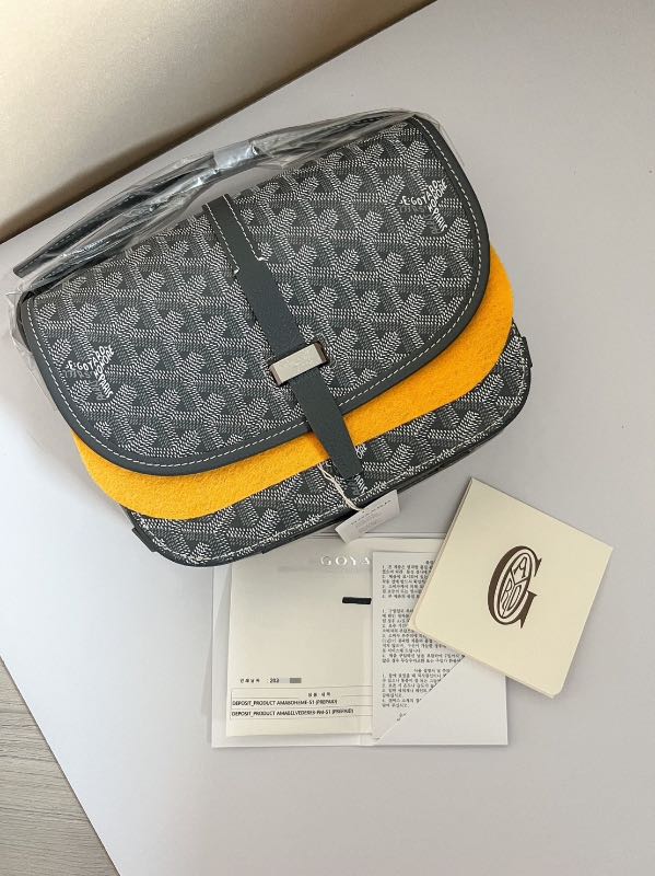 Goyard Belvedere PM Bag Khaki Goyardine Palladium Hardware