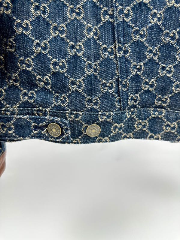 GG Jacquard Denim Jacket in Blue - Gucci