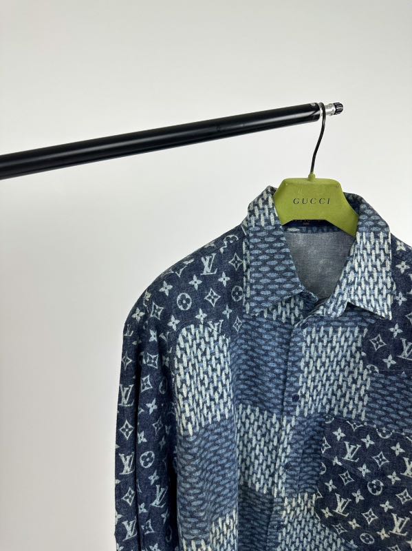 Louis Vuitton x Nigo MNGM Waves Giant Damier Flannel Shirt