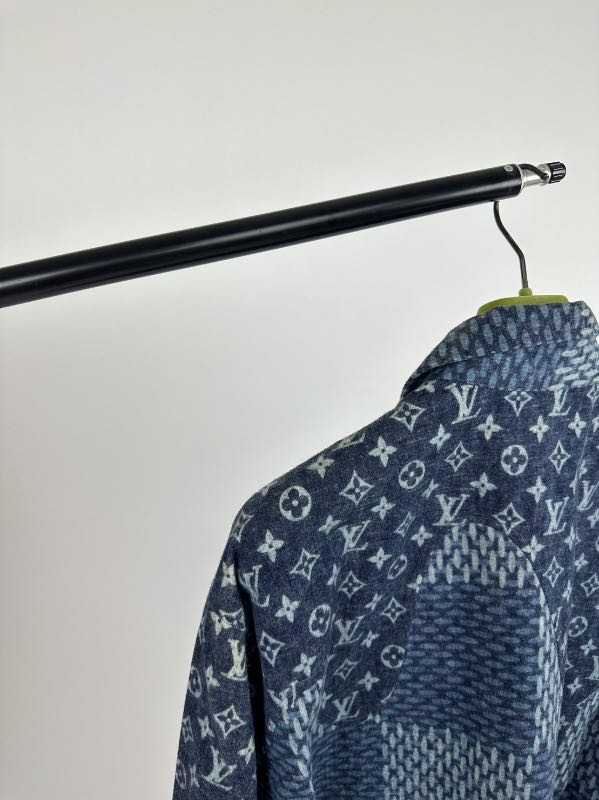 Louis Vuitton 2020-21FW Giant Damier Waves Monogram Flannel Shirt (1A7X98)