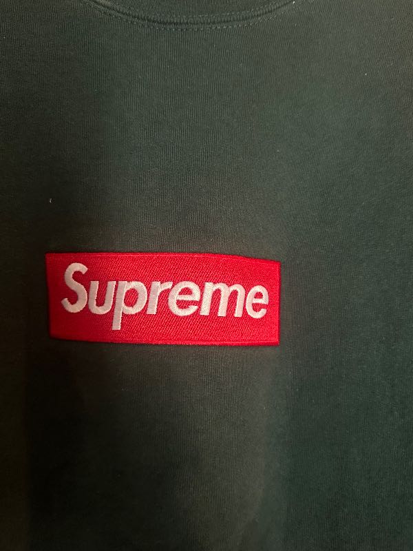 Buy Supreme Box Logo Crewneck Dark Pine (FW22) | SASOM