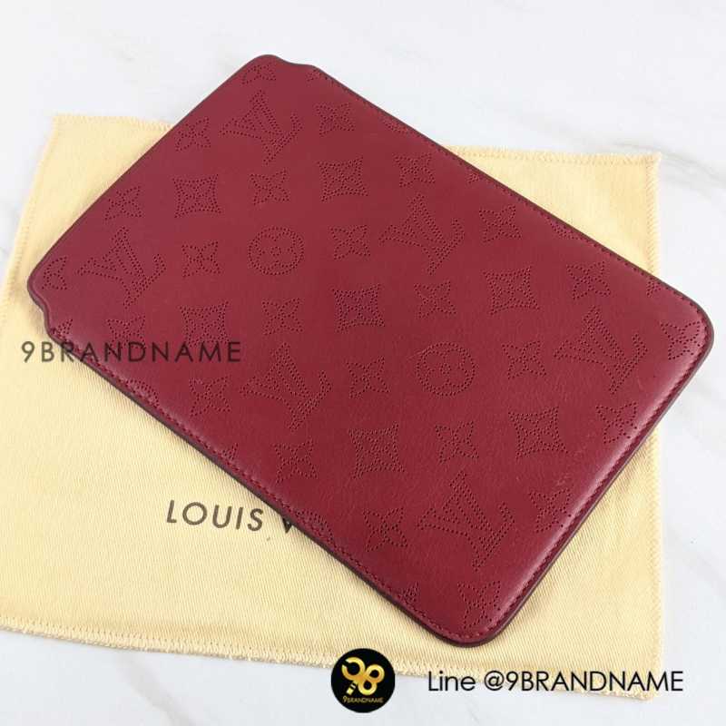 LOUIS VUITTON Mahina iPad Air Case Leather Orange LV Auth 46066