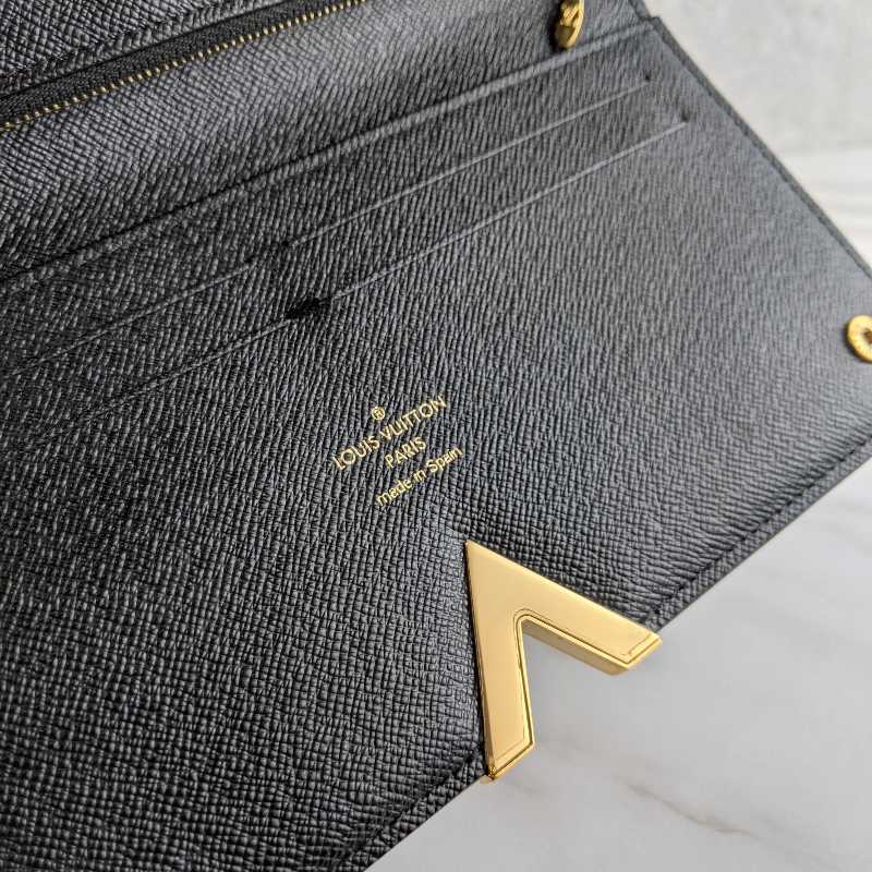 LOUIS VUITTON portofeuilles Kimono unisex long wallet M56175 Noir Black  Cloth ref.251045 - Joli Closet