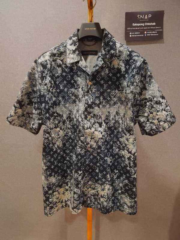 楽天市場】LOUIS VUITTON 2021SS Hawaiian Tapestry Shirt 1A8HGE ルイヴィトン  ハワイアンタペストリーシャツ 半袖 デニム モノグ