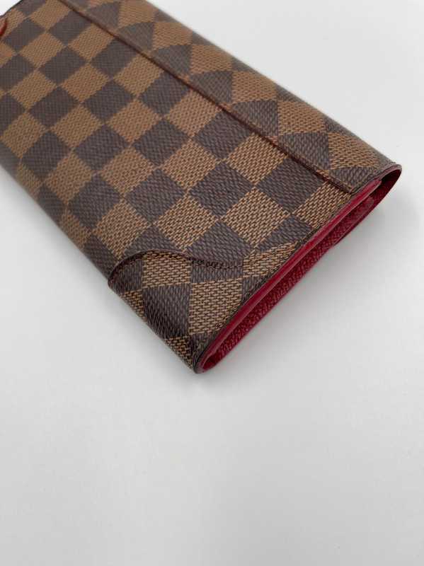 Authentic Louis Vuitton Damier Portefeuille Caissa Rose Bifold Wallet N61227