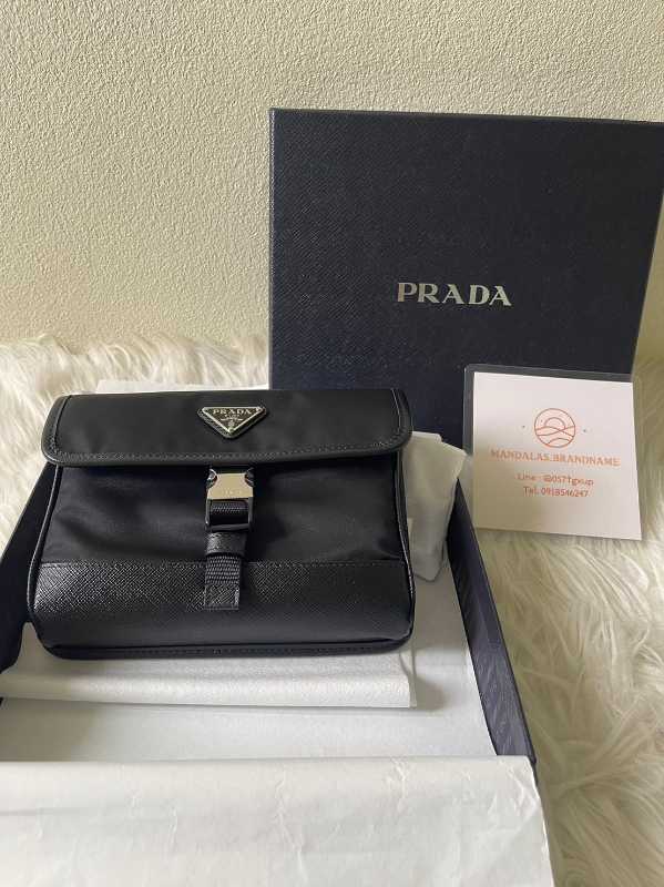 Shop PRADA Re-Nylon and Saffiano leather smartphone case  (2ZH108_2DMH_F0005) by Sunflower.et