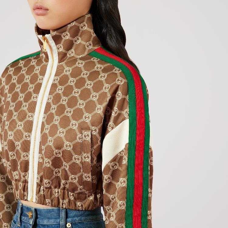 SASOM | apparel Gucci Interlocking G Cropped Jacket Check