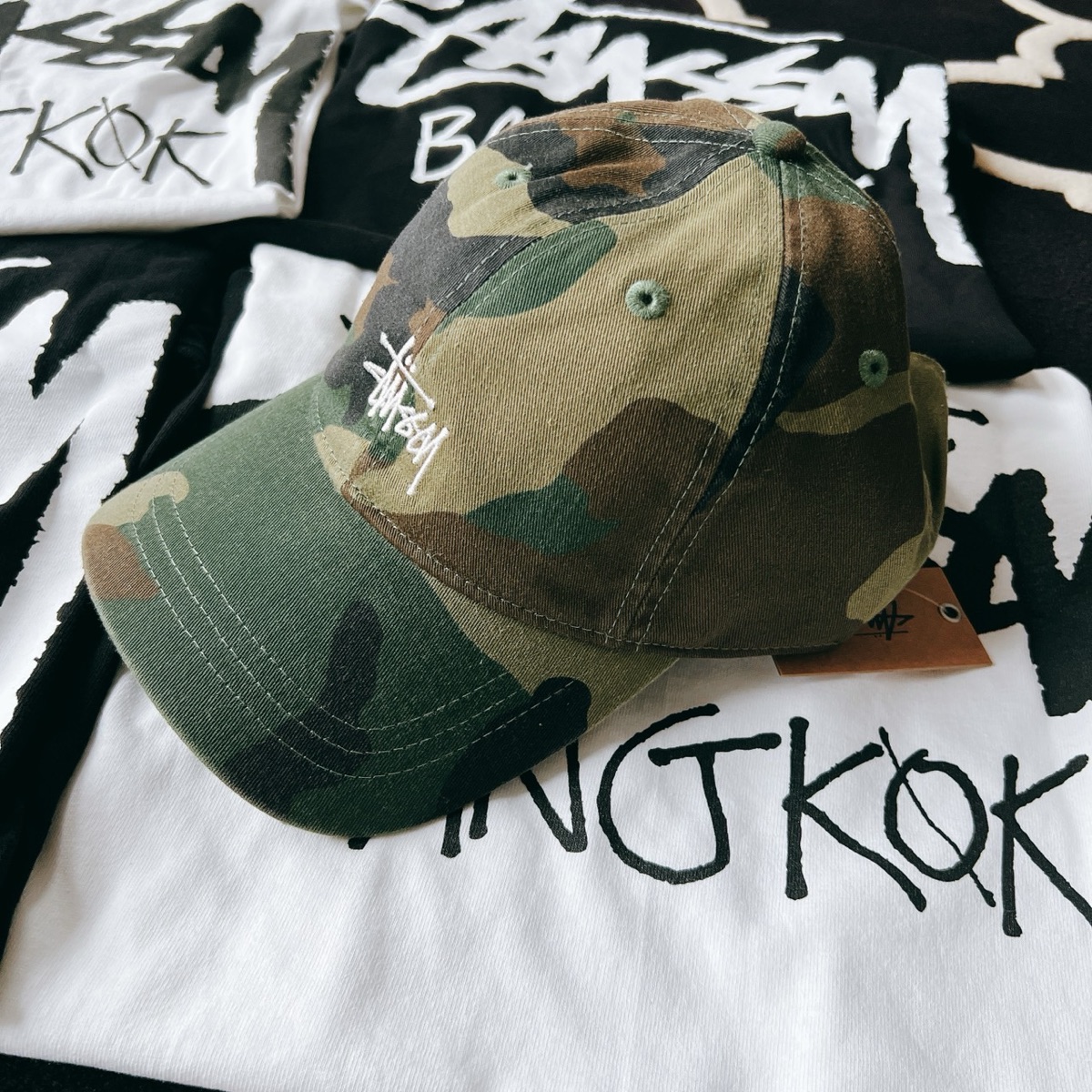 Buy Stussy Basic Stüssy Cap Washed Woodland Camo | SASOM