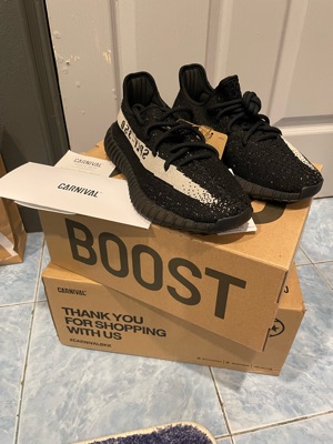 adidas gazelle silver green womens Yeezy 350 V2 Zebra (CP9654) – Prime main image 1