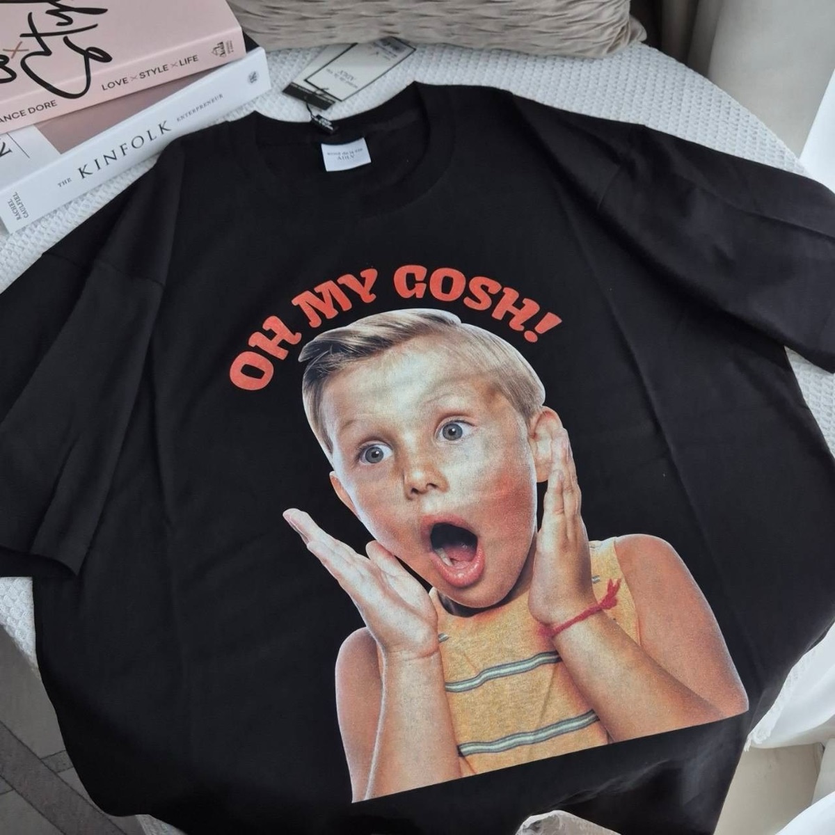 【ADLV】SCREAM BOY LETTERING BABY FACE SHORT SLEEVE T-SHIRT BABY FACE SCREAM BOY SHORT SLEEVE T-SHIRT BLACK - ACMÉ DE LA