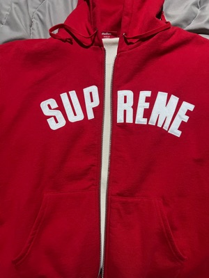 Supreme Arc Thermal Lined Zip Up Hooded Sweatshirt Red (FW24)
