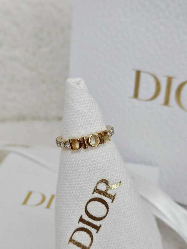 Dior Dio(r)evolution Ring In Gold-Finish Metal And White Crystals