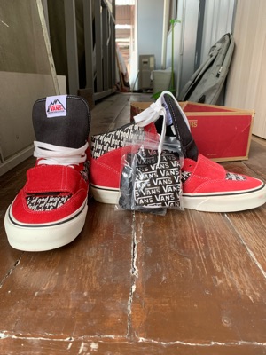 SASOM shoes Vans Mountain Edition Fear of God Red Check the