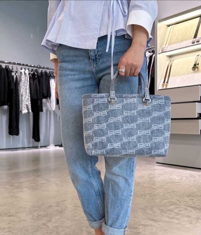 Balenciaga Signature Mini East-West Shopper Tote Bag In BB