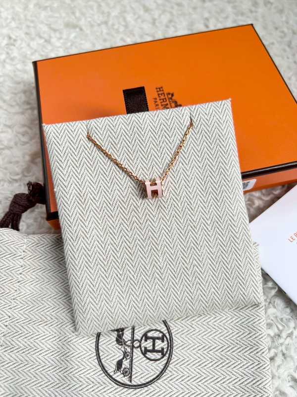 Hermes Mini Pop H Pendant In Lacquered Metal With Gold
