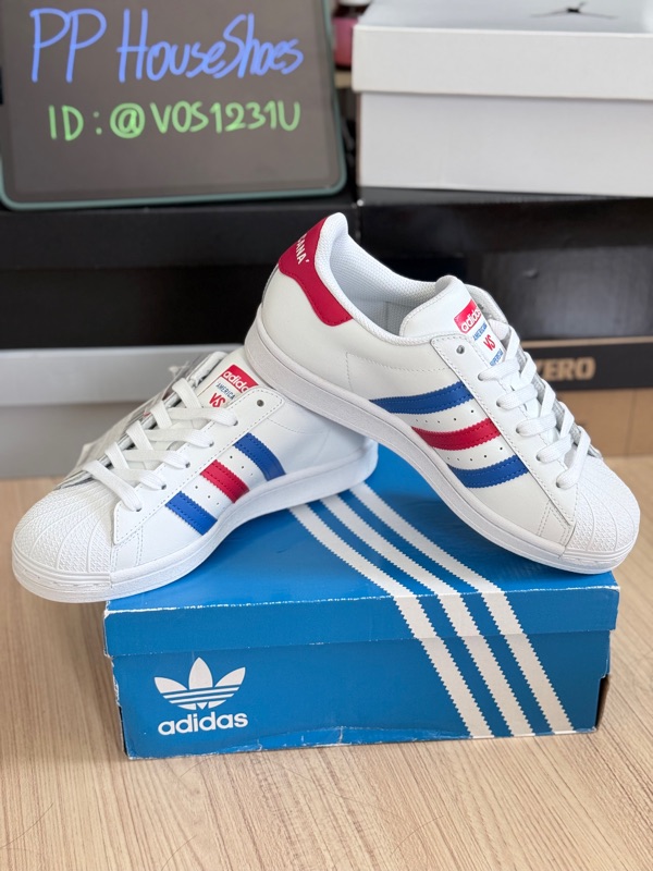 adidas gazelle silver green womens Adidas Originals Superstar (Cloud White/Bright Blue/Red) Men's Shoes I –  Kick Theory main image 0