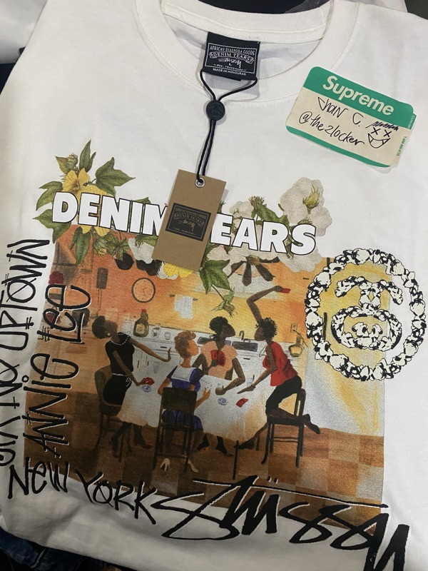 Buy Stussy & Denim Tears Annie Lee Tee White | SASOM
