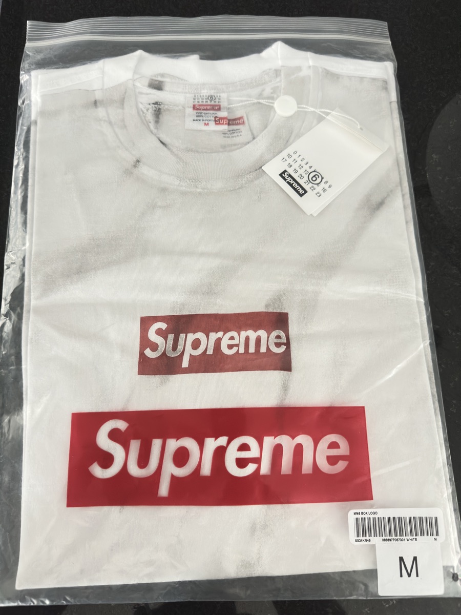 Supreme/MM6 Maison Margiela Box Logo Tee White (SS24) Supreme/MM6 Maison Margiela Box Logo Tee White (SS24)