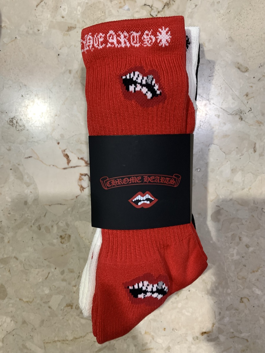 Buy Chrome Hearts 3-Pack Chomper Socks Multicolor | SASOM