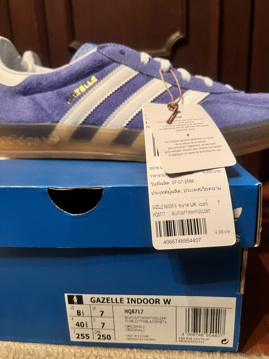 Buy & Sell adidas Gazelle Indoor Blue Fusion Gum (W) | SASOM