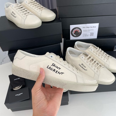 Saint Laurent Court Classic Sl/06 Embroidered Sneakers In