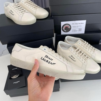 Saint Laurent Court Classic Sl/06 Embroidered Sneakers In