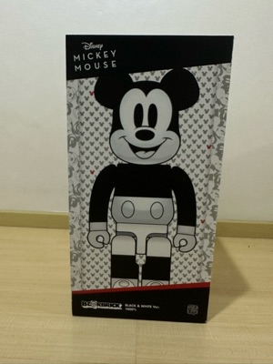 BE@RBRICK MICKEY MOUSE (B&W 2020 Ver.) 1000% | ของแท้