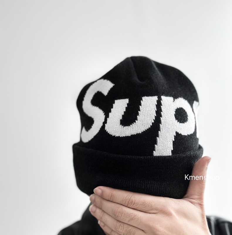 SASOM | accessories Supreme Big Logo Beanie Black (FW22) Check the