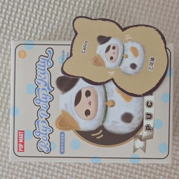 (เช็คการ์ด) Pop Mart Calico (Pucky Roly-Poly Kitty Series-Vinyl Plush ...