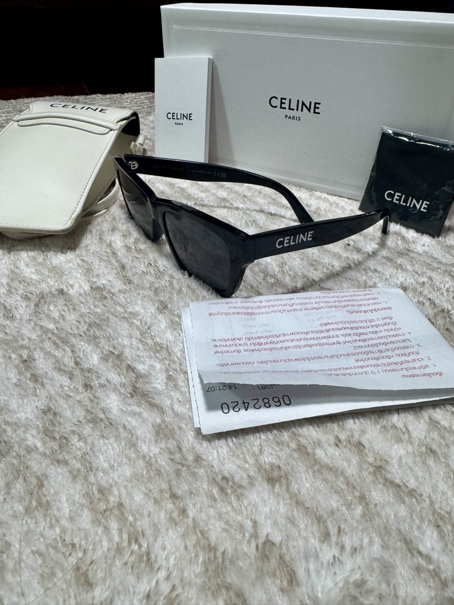 Celine Monochroms 05 Sunglasses In Black Acetate Frame With