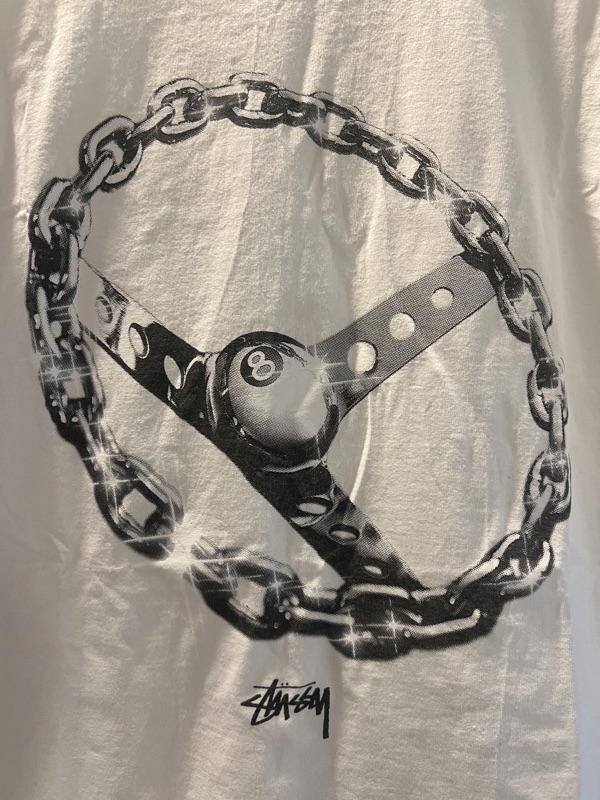 ★24SS 大人気★Stussy CHAIN-LINK TEE Stussy Chain-Link Tee White Shop Authentic at SASOM