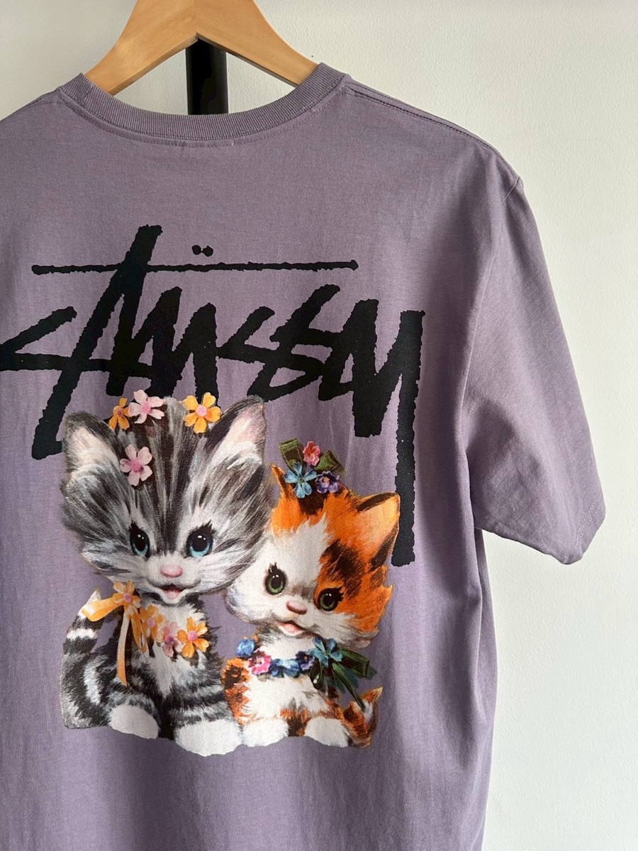 ★STUSSY★Stussy Kittens T-Shirt Mauve★追跡可★大人気★ Stussy Kittens Tee Mauve Size L *NEW* With Tag | eBay