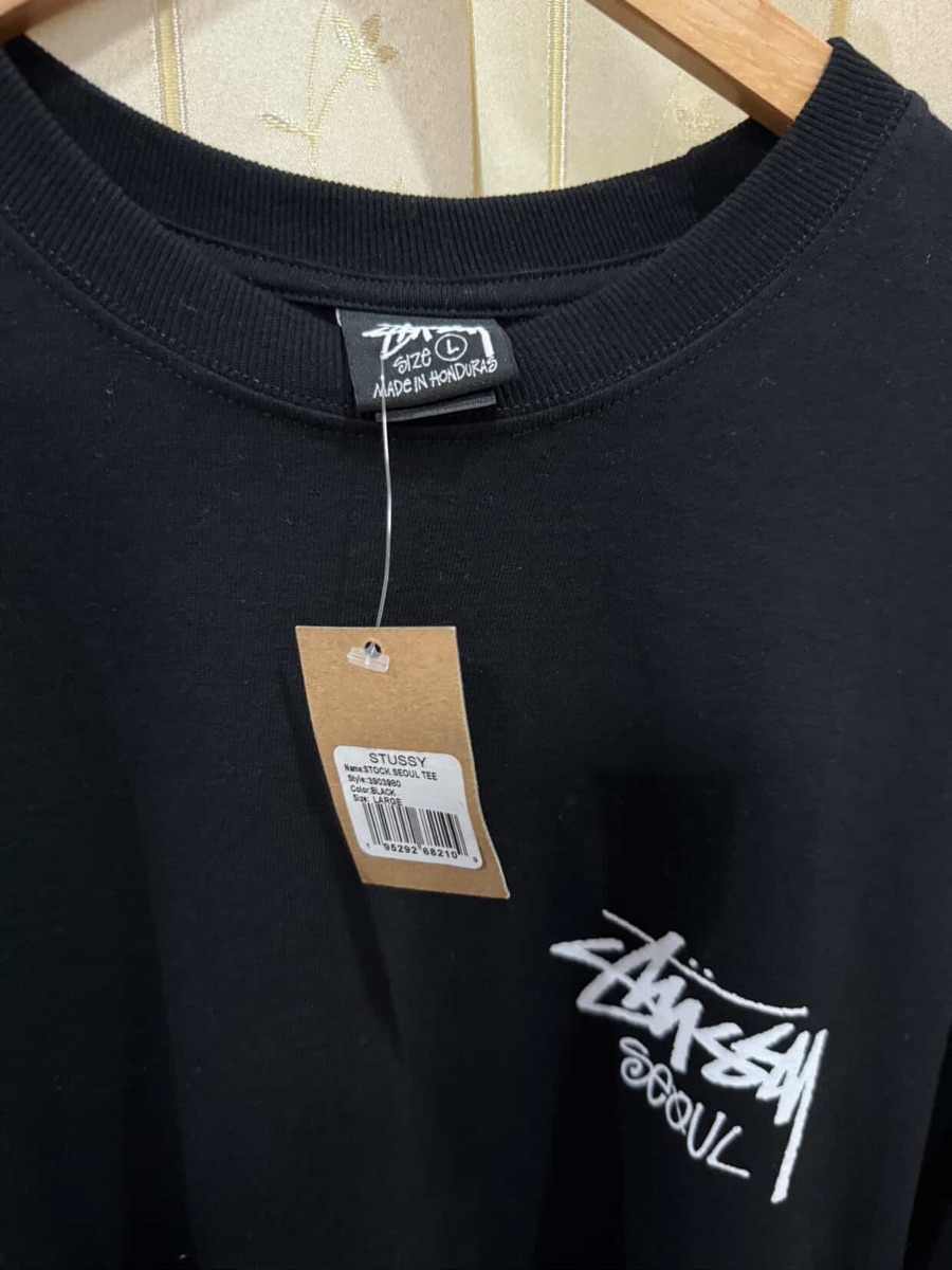 トップス STUSSY STOCK SEOUL CREW XL Stussy Stock Seoul T-Shirt Black 2024 / Limited Edtion | eBay