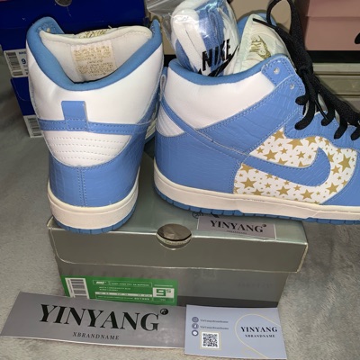 靴 Nike Dunk High Pro SB Supreme Blue Stars Buy Nike Supreme x Dunk High Pro SB 'Blue' - 307385 141 | GOAT