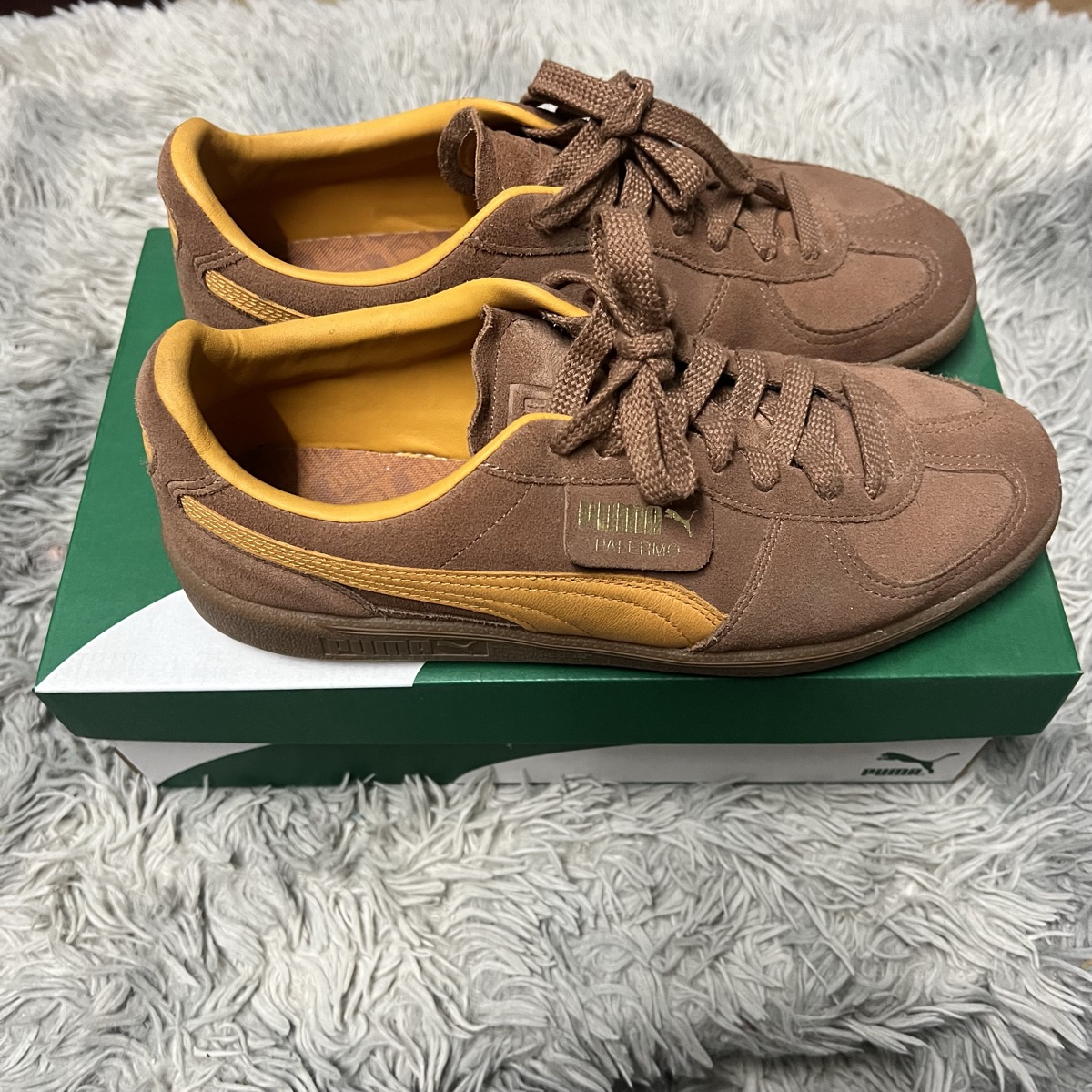 สนีกเกอร์ PUMA Palermo 'Brown Mushroom Ginger Tea' | SASOM