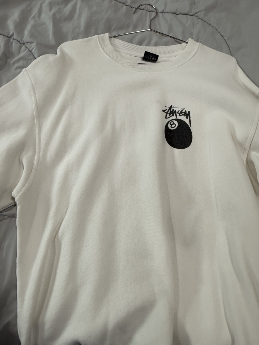 ช้อป Stussy 8 Ball Crew Pigment Dyed Naturalของแท้ที่ SASOM