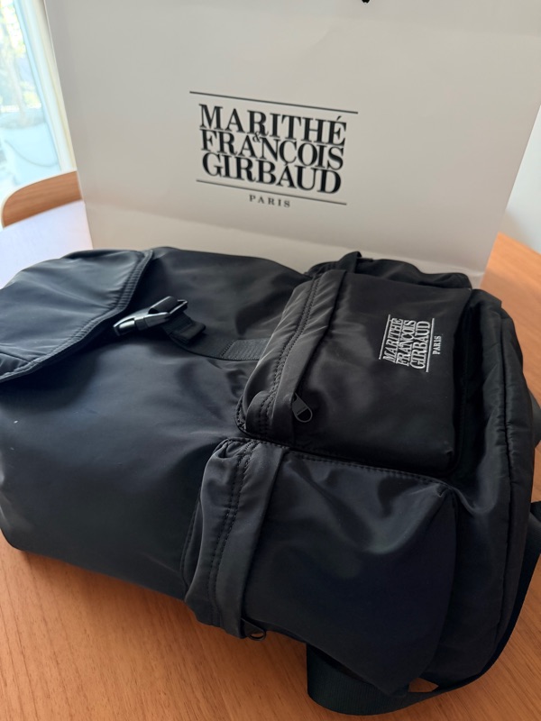 Marithe Francois Girbaud Classic Logo 3 Pocket Big Backpack Black