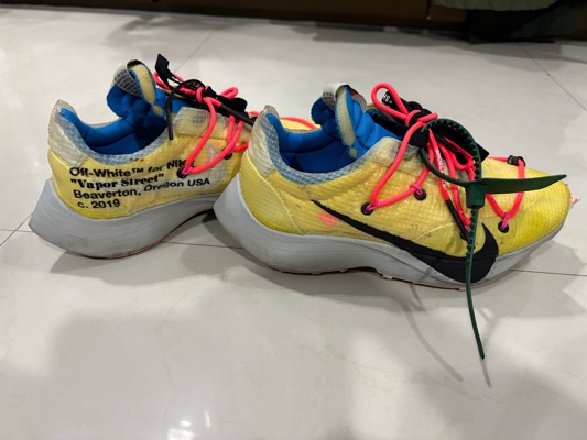 off white nike vapor street yellow