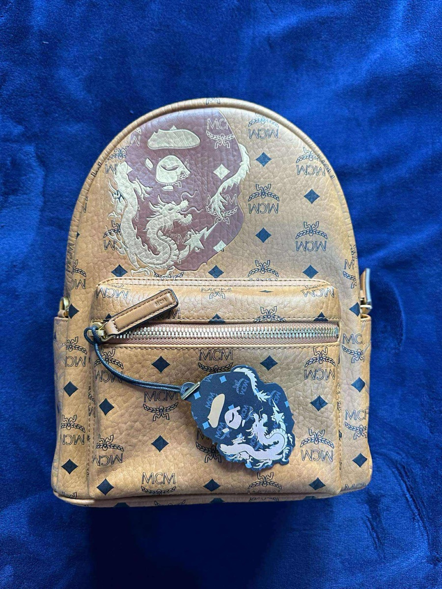 Buy MCM X BAPE Shark Stark Backpack in Visetos | SASOM Buy MCM X BAPE Shark Stark Backpack in Visetos | SASOM