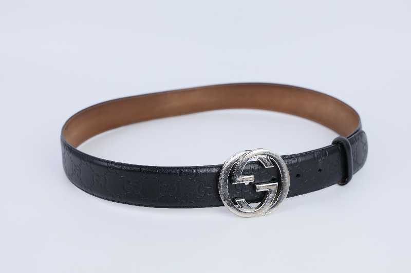 Gucci Interlocking G Belt Signature Guccissima Black