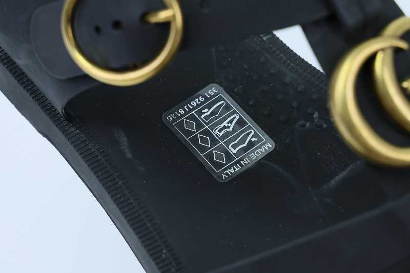 Buy & Sell Gucci Rubber Buckle Strap Sandals Black | SASOM