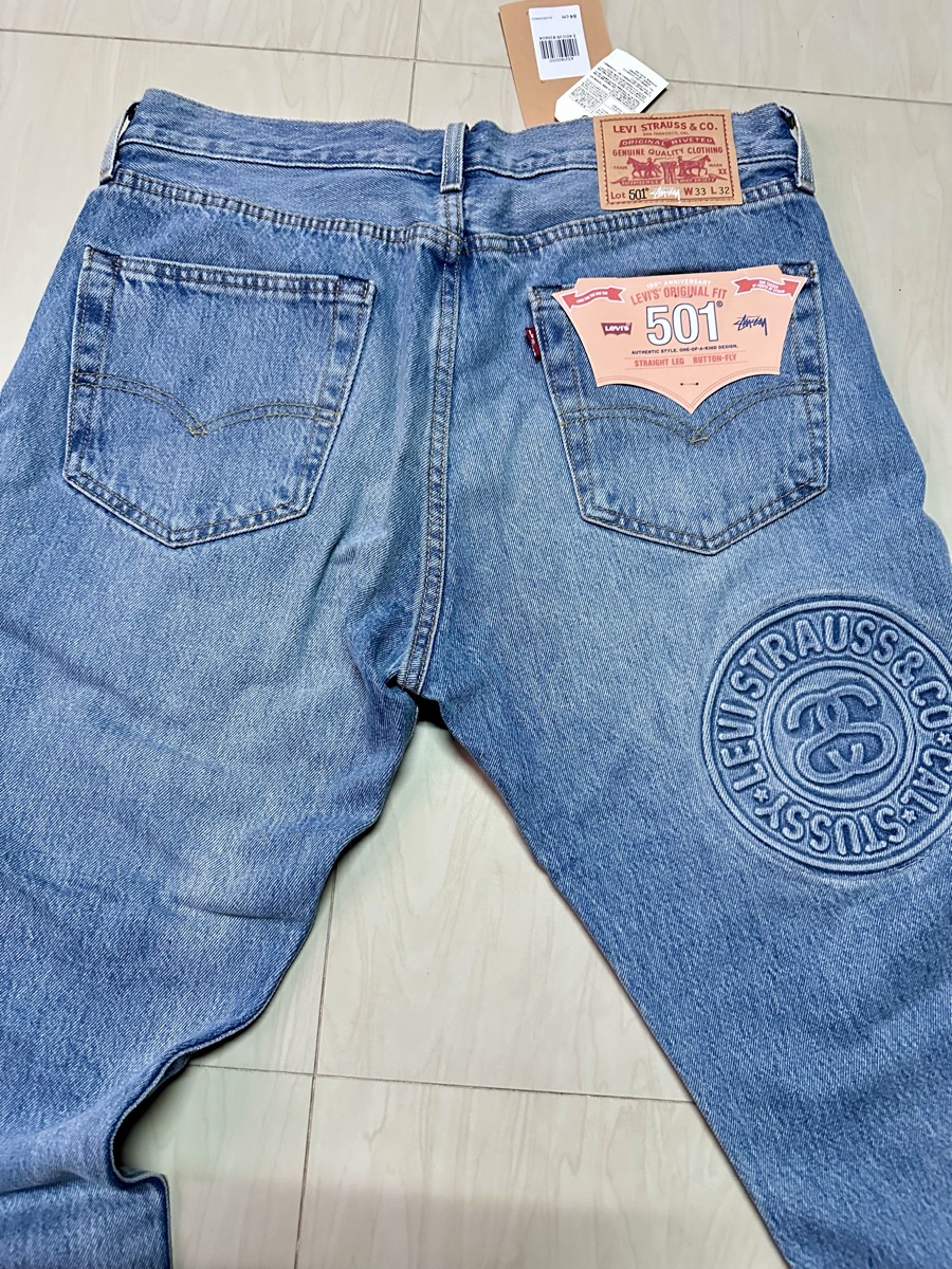 Levi's 501 × stussy w36/L32 Levi's 501 × stussy w36/L32 Stussy X Levi's Jeans Embossed 501 New