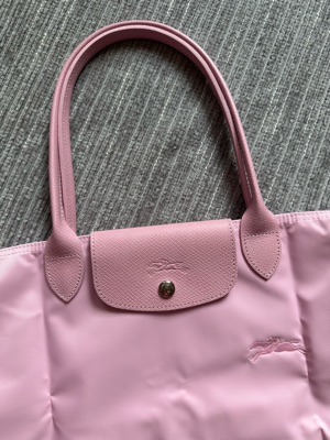 Le Pliage Green M Tote bag Pink - Recycled canvas (L2605919P75)