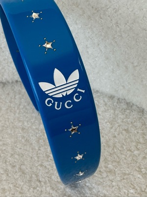 NEW GUCCI x Adidas Logo Stone Studs Headband Ivory Gucci Ivory Logo Headband Gucci main image 3