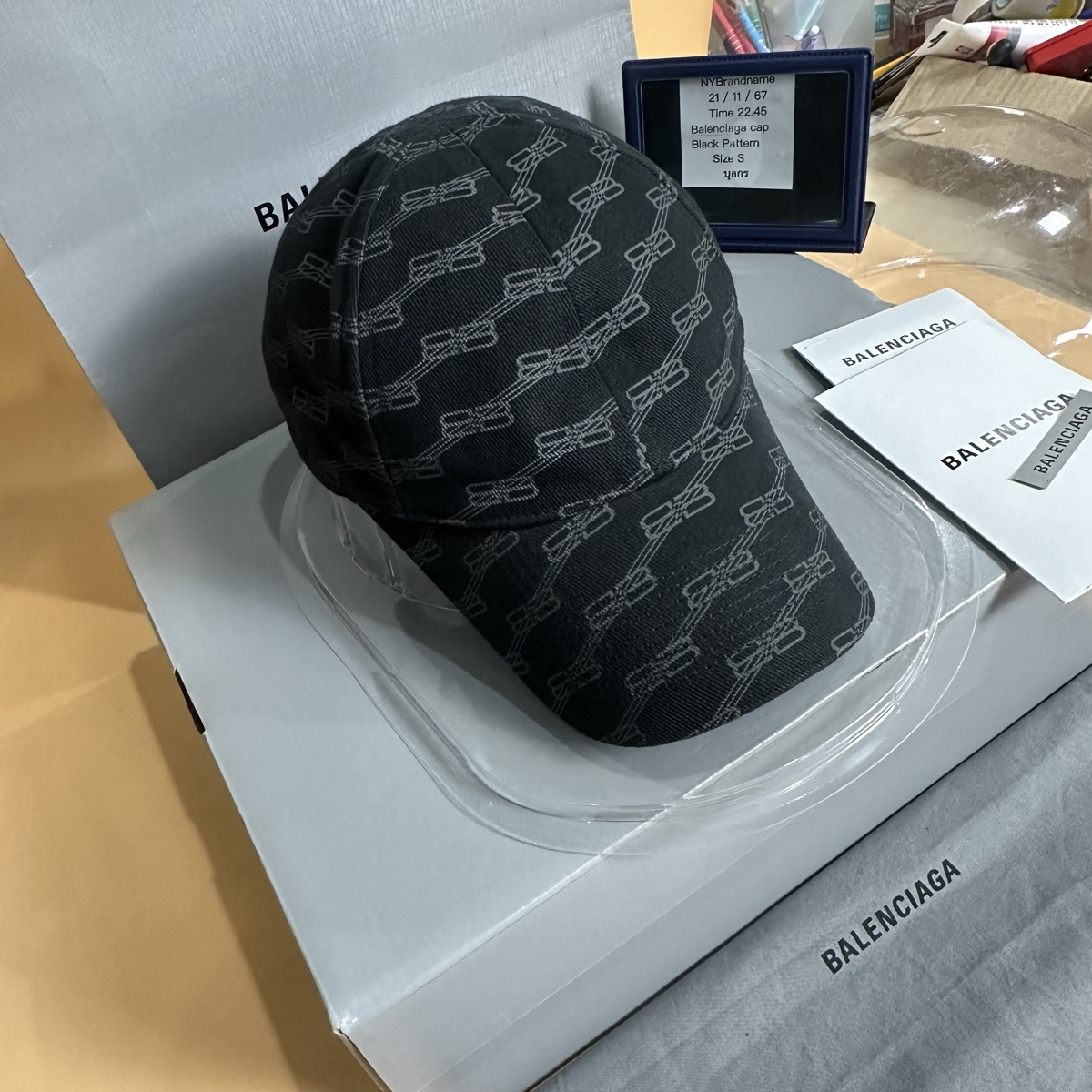 Buy Balenciaga BB Monogram Cap In Cotton Black | SASOM