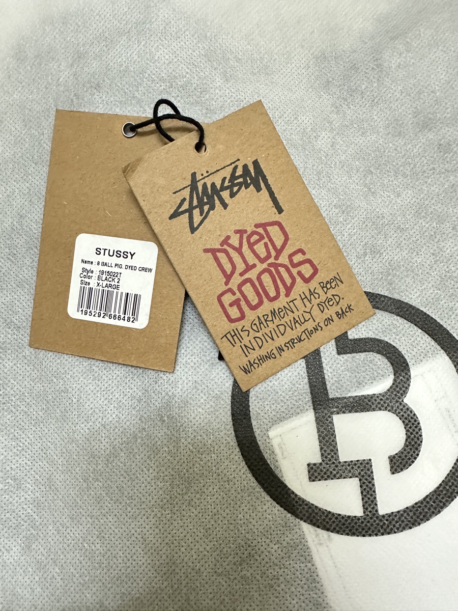 Buy Stussy 8 Ball Crew Pigment Dyed Black | SASOM