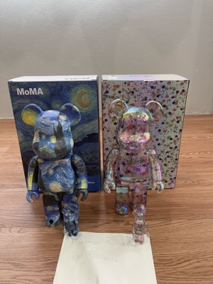 BE@RBRICK Vincent Van Gogh The Starry Night 400% + 100% BE@RBRICK Vincent Van Gogh The Starry Night 400% + 100%