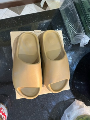 DS Brand New Adidas Yeezy Slide Ochre Sz-12 GW1931 W/Receipt Ships Now Fast