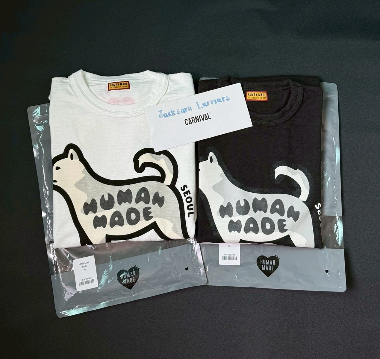 Human Made Animal Graphic T-Shirt Jindo Dog White Seoul